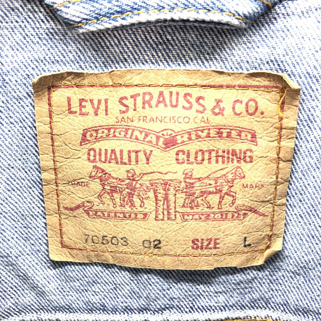 90'S Levi's 70503-02 Euro Model Denim Jacket, G-Jean, Men's L Size, Vintage / eaa508373