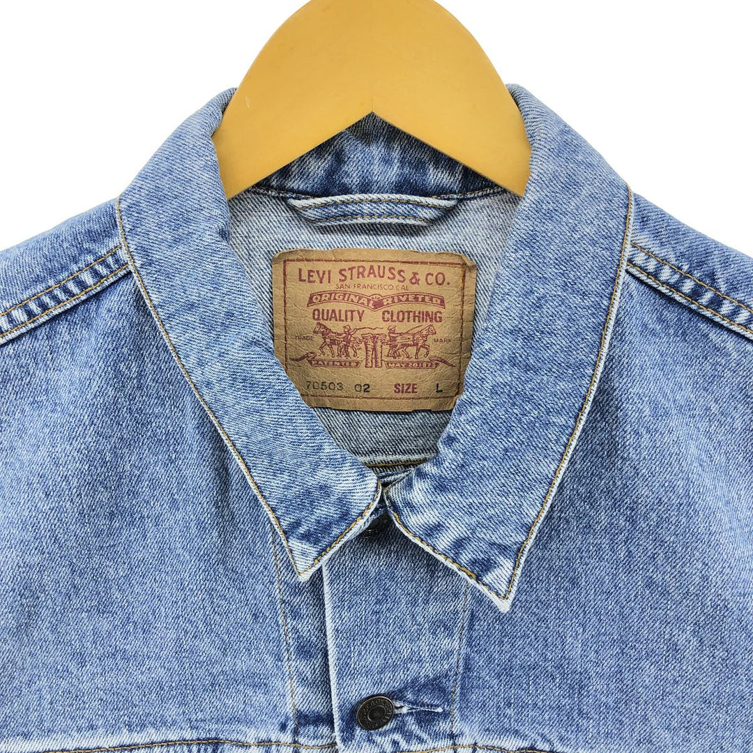 90'S Levi's 70503-02 Euro Model Denim Jacket, G-Jean, Men's L Size, Vintage / eaa508373