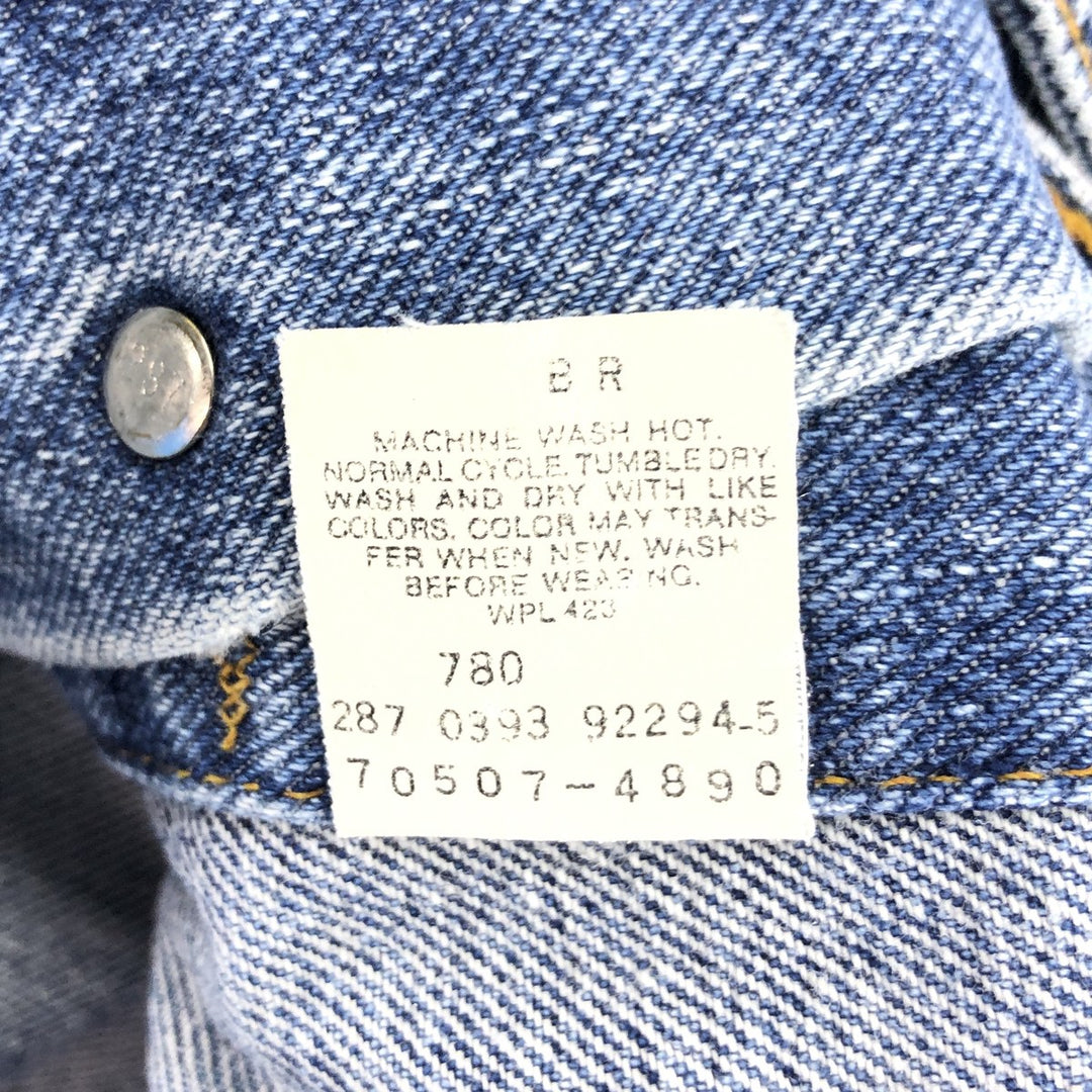 90'S Levi's 70507-4890 denim jacket, denim jacket, made in the USA, men's size L, vintage cotton blue type Vintage Second Hand