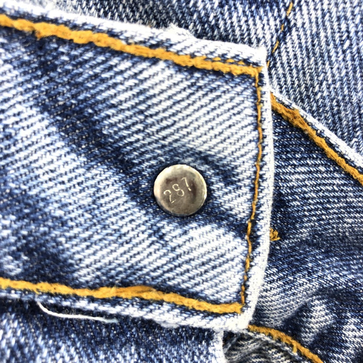 90'S Levi's 70507-4890 denim jacket, denim jacket, made in the USA, men's size L, vintage cotton blue type Vintage Second Hand