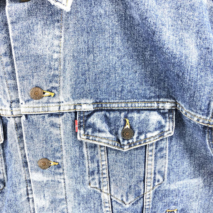 90'S Levi's 70507-4890 denim jacket, denim jacket, made in the USA, men's size L, vintage cotton blue type Vintage Second Hand