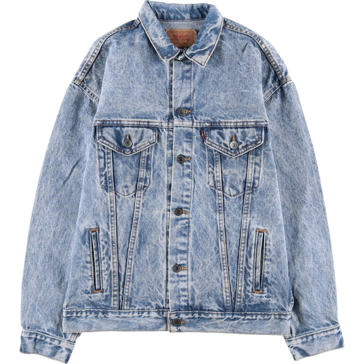 90'S Levi's 57508-0209 Chemical Wash Denim Jacket, G-Jean, Made in USA, Men's XL, Vintage cotton blue type Vintage Second Hand