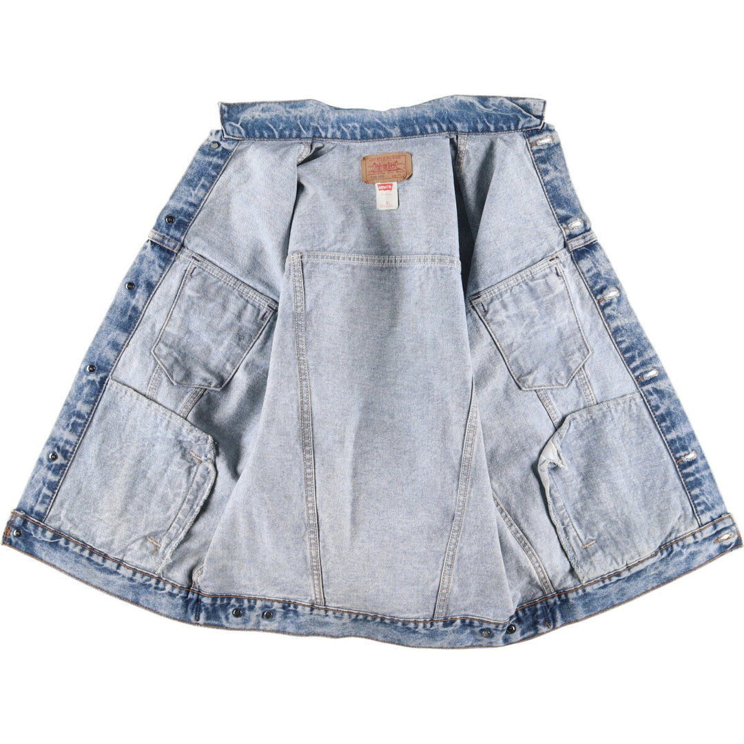 90'S Levi's 57508-0209 Chemical Wash Denim Jacket, G-Jean, Made in USA, Men's XL, Vintage cotton blue type Vintage Second Hand