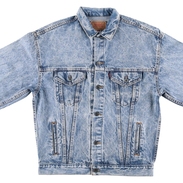 90'S Levi's 57508-0209 Chemical Wash Denim Jacket, G-Jean, Made in USA, Men's XL, Vintage cotton blue type Vintage Second Hand