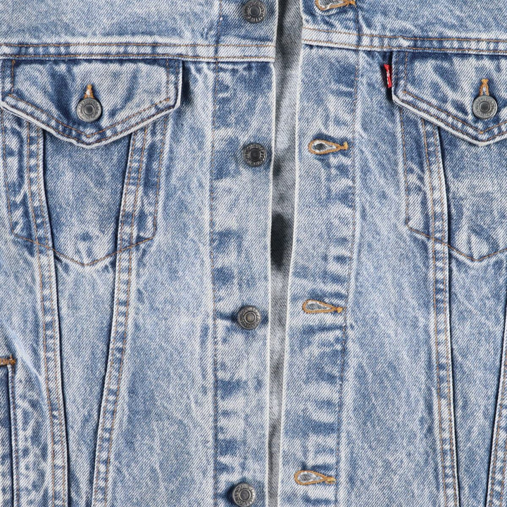 90'S Levi's 57508-0209 Chemical Wash Denim Jacket, G-Jean, Made in USA, Men's XL, Vintage cotton blue type Vintage Second Hand