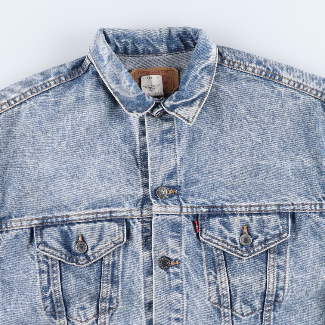 90'S Levi's 57508-0209 Chemical Wash Denim Jacket, G-Jean, Made in USA, Men's XL, Vintage cotton blue type Vintage Second Hand