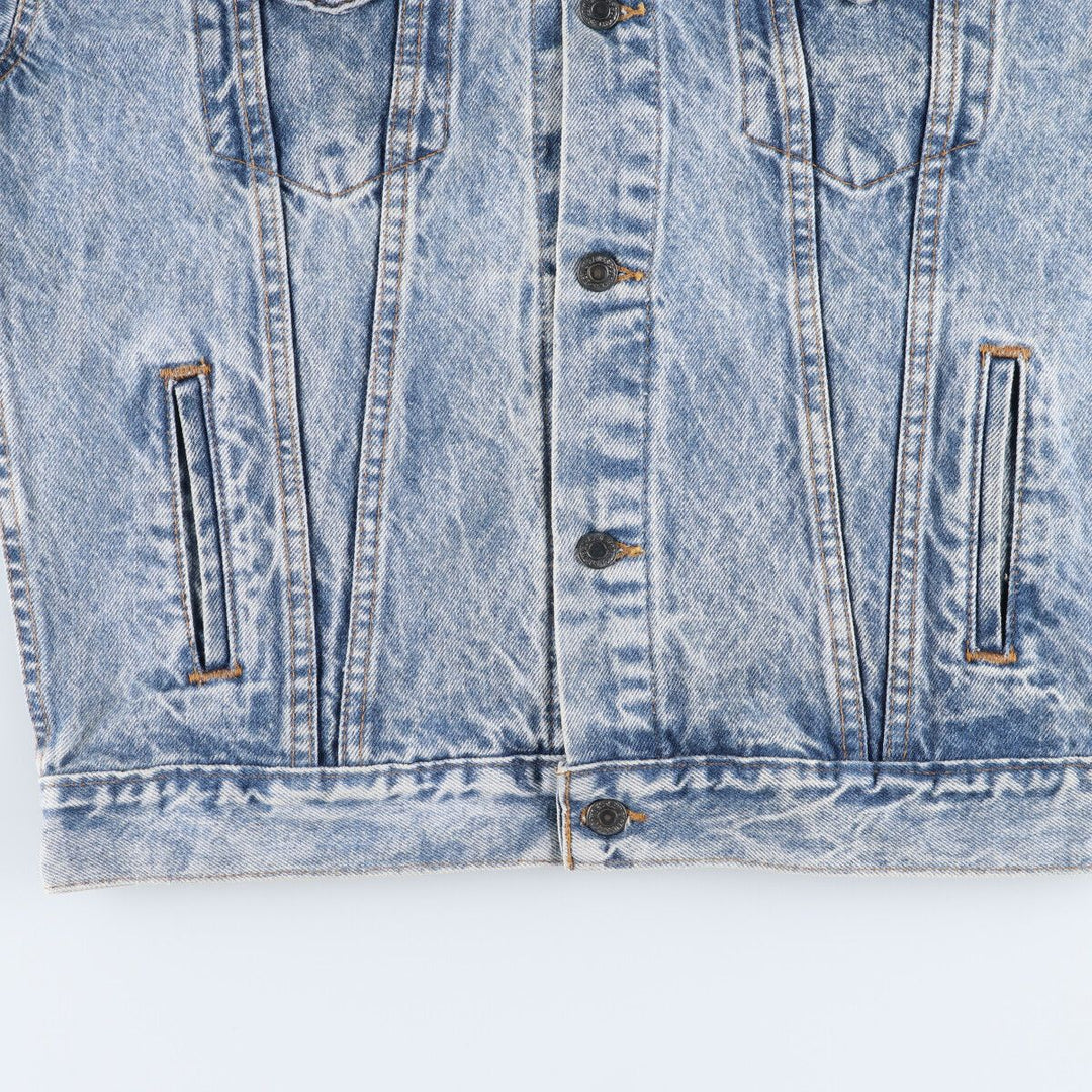 90'S Levi's 57508-0209 Chemical Wash Denim Jacket, G-Jean, Made in USA, Men's XL, Vintage cotton blue type Vintage Second Hand