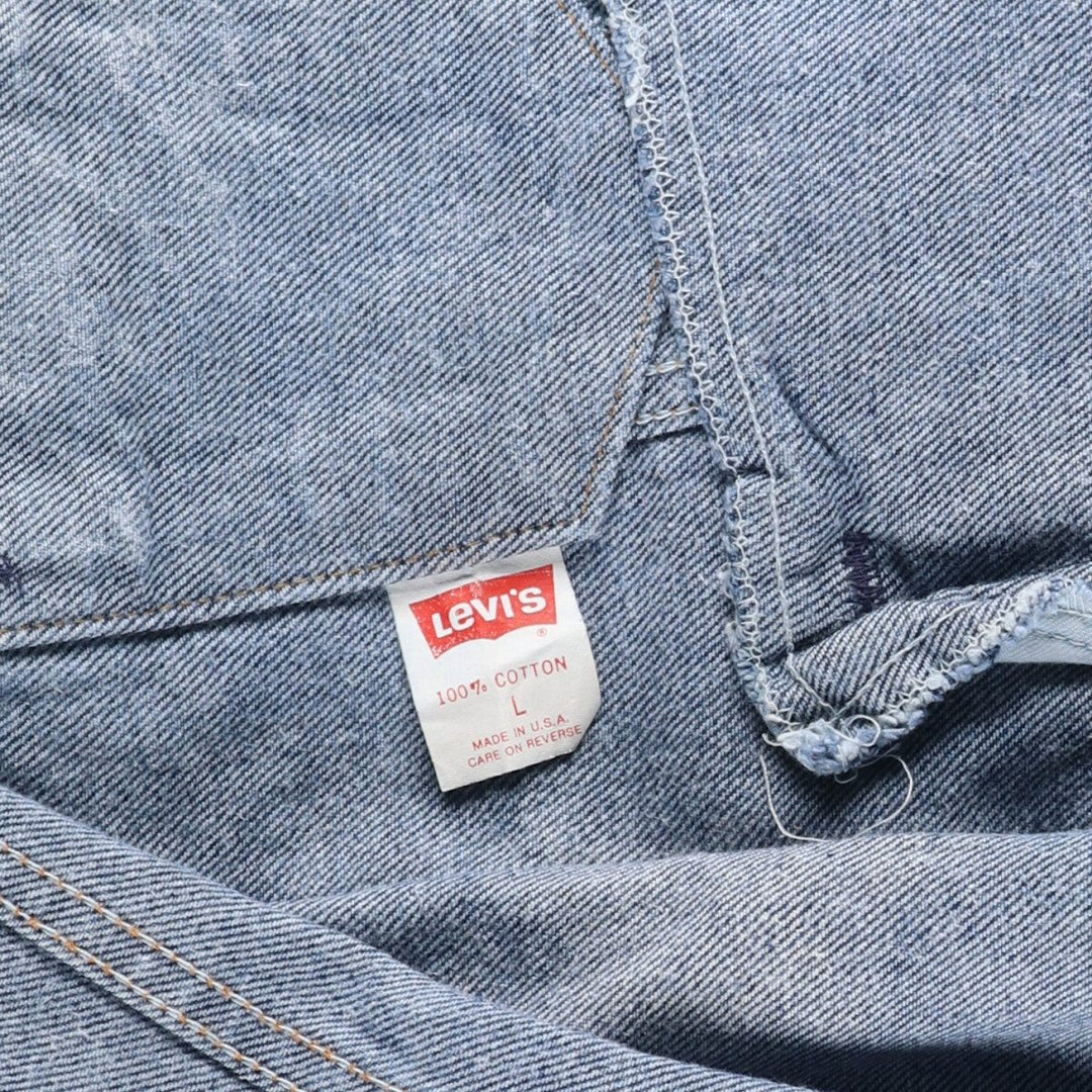90'S Levi's 57508-0299 Chemical Wash Denim Jacket, G-Jean, Made in USA, Men's Size L, Vintage cotton blue type Vintage Second Hand