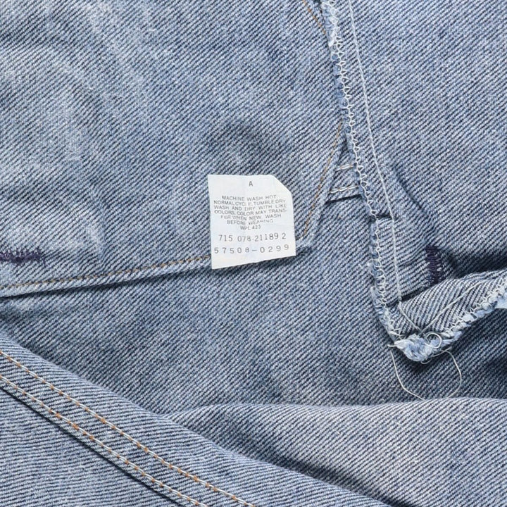 90'S Levi's 57508-0299 Chemical Wash Denim Jacket, G-Jean, Made in USA, Men's Size L, Vintage cotton blue type Vintage Second Hand