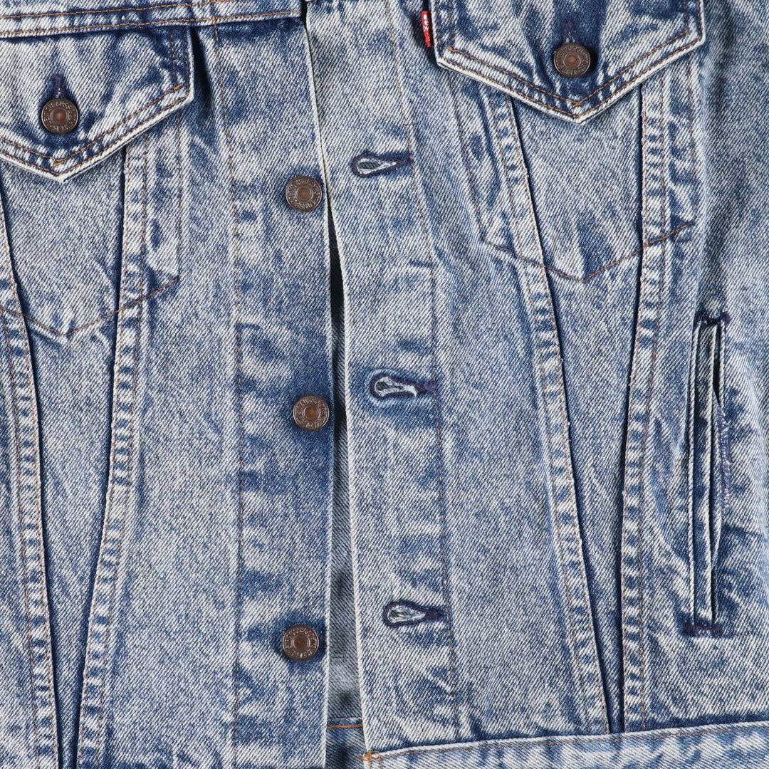 90'S Levi's 57508-0299 Chemical Wash Denim Jacket, G-Jean, Made in USA, Men's Size L, Vintage cotton blue type Vintage Second Hand