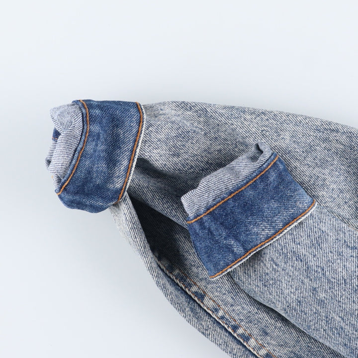 90'S Levi's 57508-0299 Chemical Wash Denim Jacket, G-Jean, Made in USA, Men's Size L, Vintage cotton blue type Vintage Second Hand