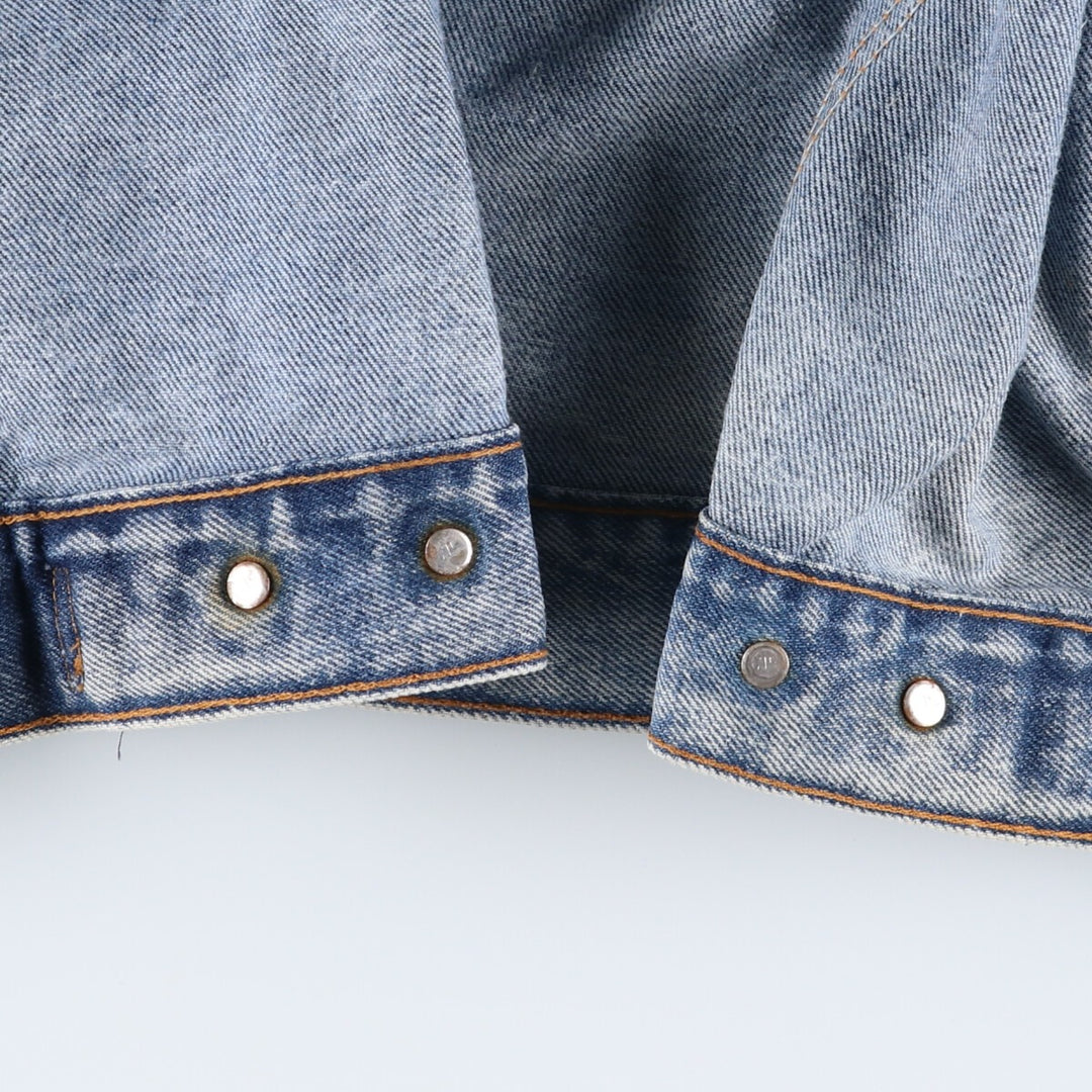 90'S Levi's 57508-0299 Chemical Wash Denim Jacket, G-Jean, Made in USA, Men's Size L, Vintage cotton blue type Vintage Second Hand