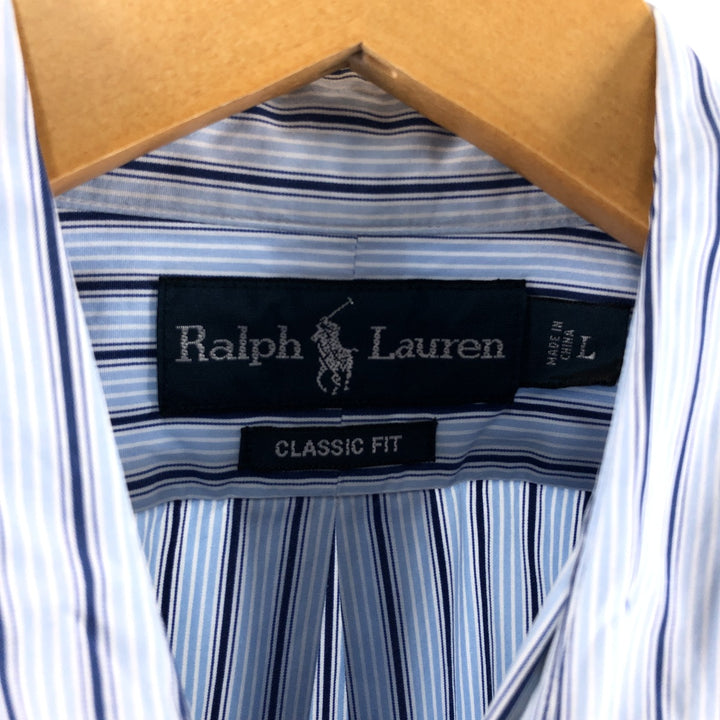 Ralph Lauren Classic Fit Multi Stripe Long Sleeve Button Down Striped Shirt Men's L / eaa508409