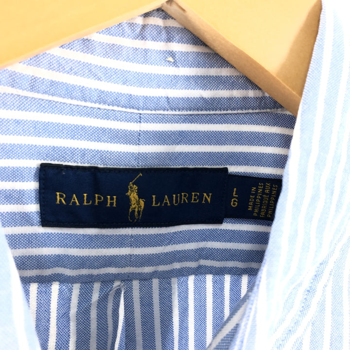 Ralph Lauren long sleeve button down striped shirt, men's size L / eaa508410