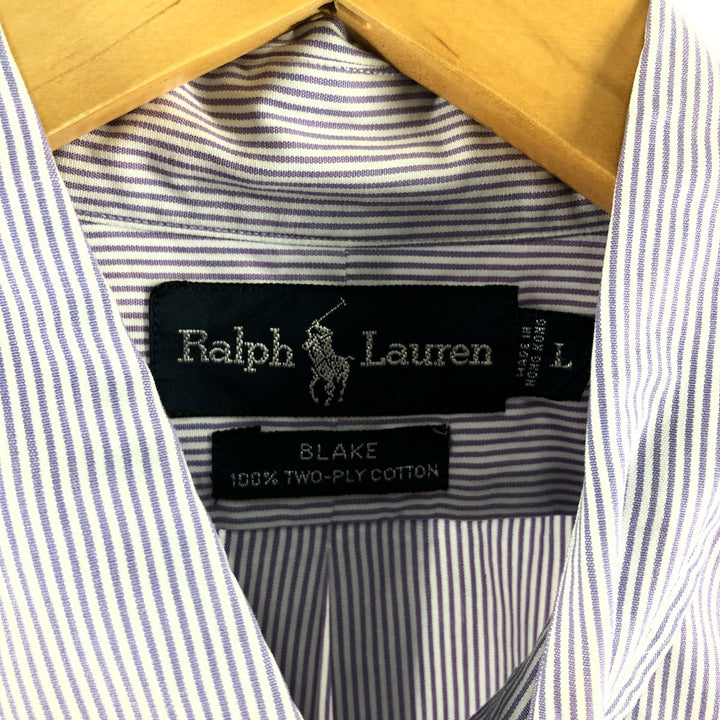 Ralph Lauren BLAKE long sleeve button down striped shirt, men's size L / eaa508411