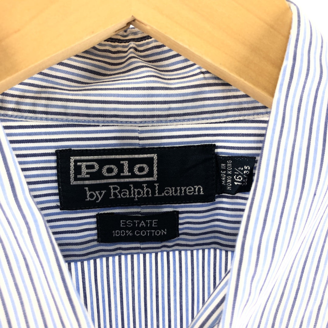 Ralph Lauren POLO by Ralph Lauren ESTATE Wide collar long sleeve cotton striped shirt Men's L equivalent /eaa508422