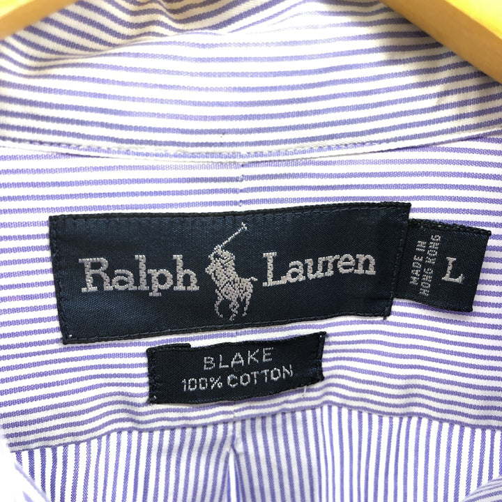 Ralph Lauren BLAKE long sleeve button down striped shirt, men's size L / eaa508429