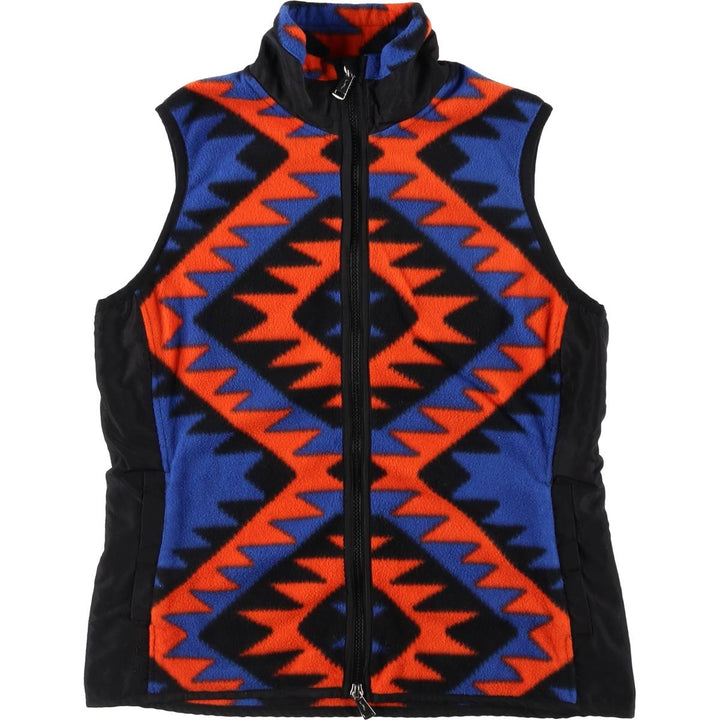 Ralph Lauren L-RL LAUREN ACTIVE all-over print fleece vest, women's size M / eaa508434