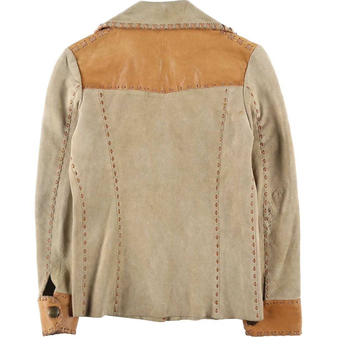 Vintage suede leather jacket for women (size XS) / eaa508441