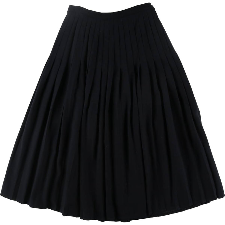 CLUB HOUSE Wool Long Pleated Skirt Women's L size /eaa508448