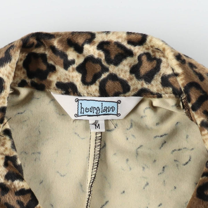 hourglass Leopard Pattern Faux Fur Short Coat for Women (Size M) /eaa508478