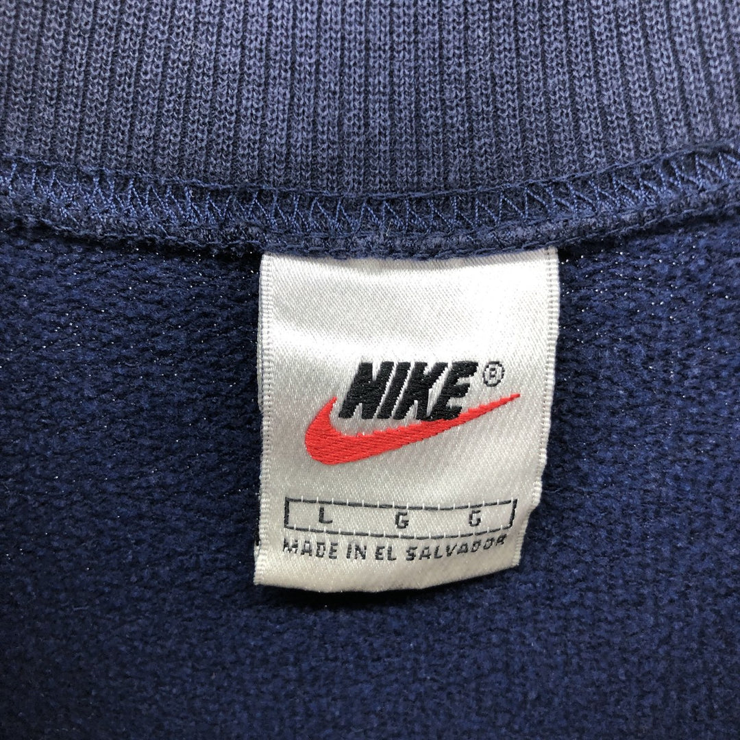 Nike High Neck Logo Sweatshirt Trainer Men's L Size Crew Neck (Crew Neck) Vintage / eaa508503