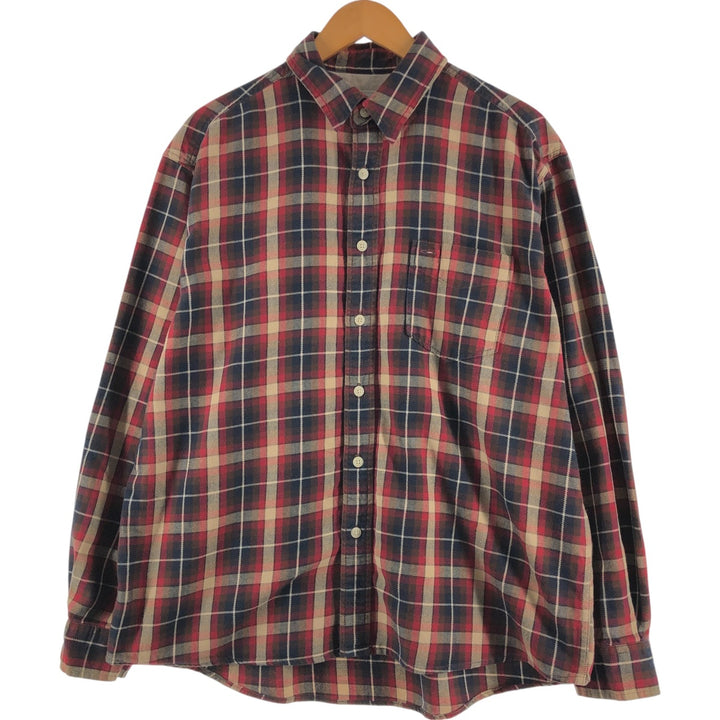 Eddie Bauer Long Sleeve Flannel Check Shirt Men's Size L / eaa508543