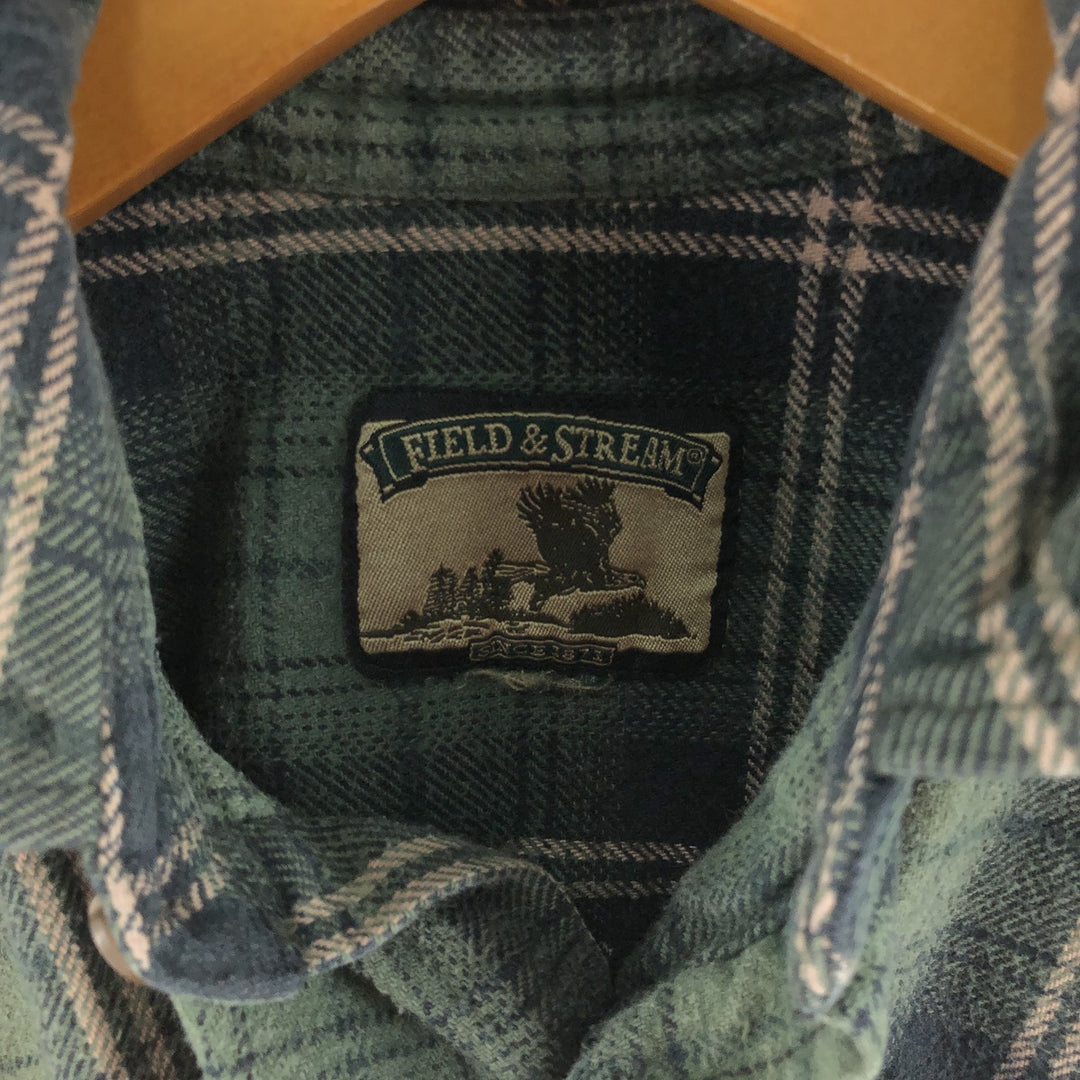 FIELD AND STREAM FIELD AND STREAM Long Sleeve Heavy Flannel Check Shirt L equivalent /eaa508549