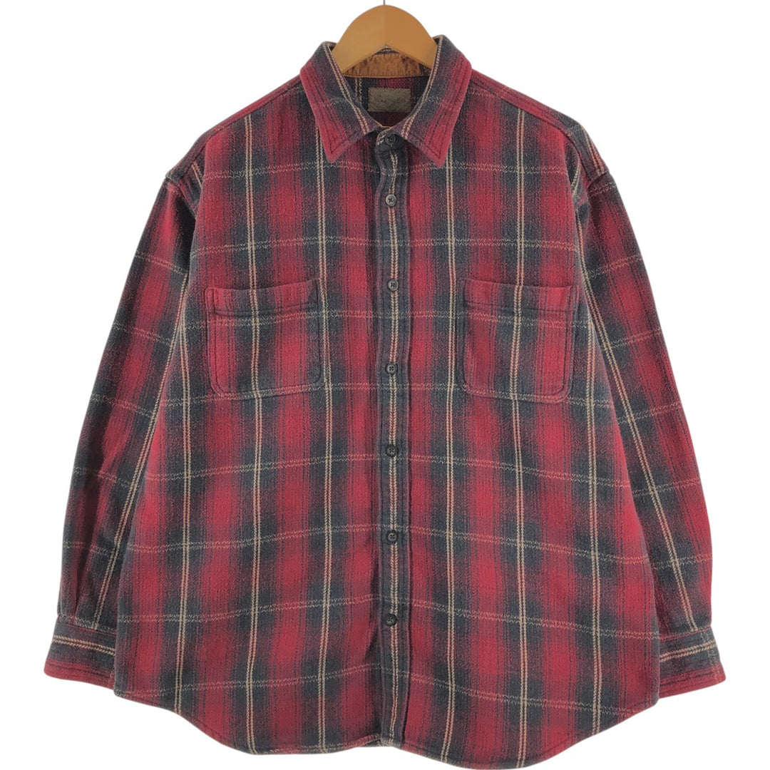 90s~00'S St. John's Bay Long Sleeve Heavy Flannel Check Shirt Men's XL Vintage /eaa508550