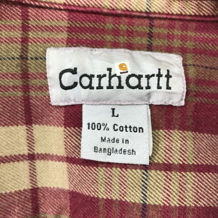 Carhartt Long Sleeve Flannel Check Shirt Men's Size L / eaa508557