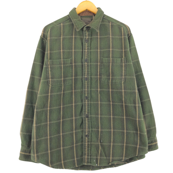 ST JOHN'S BAY Long Sleeve Heavy Flannel Check Shirt Men's XL /eaa508562