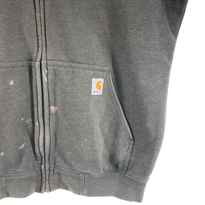 Carhartt Loose Fit BAU and HAUSSERVICE LIMITED Paint Back Print Sweat Full Zip Hoodie Men's M /eaa508581