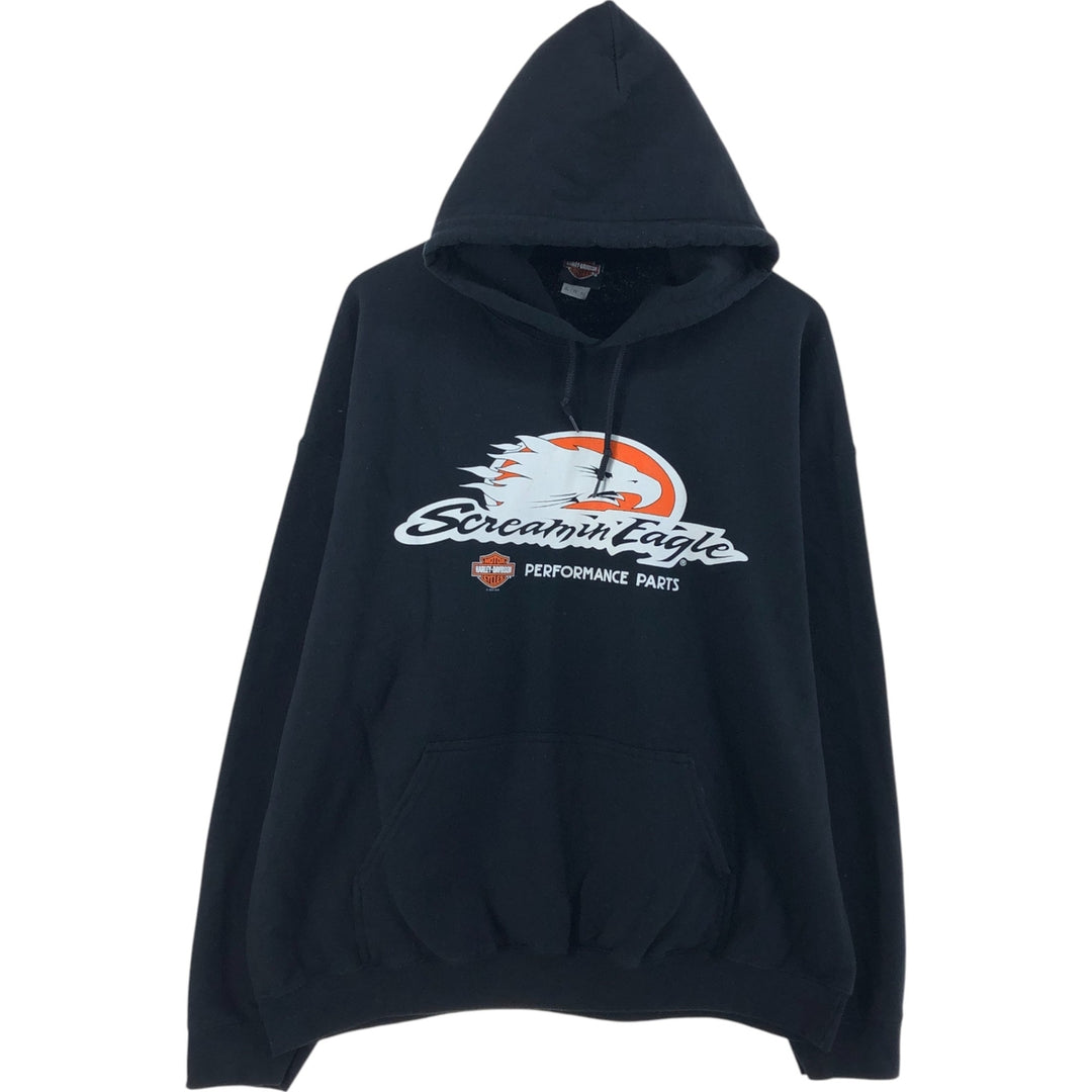 Harley-Davidson Sweatshirt Pullover Hoodie Men's XL cotton black type Vintage Second Hand