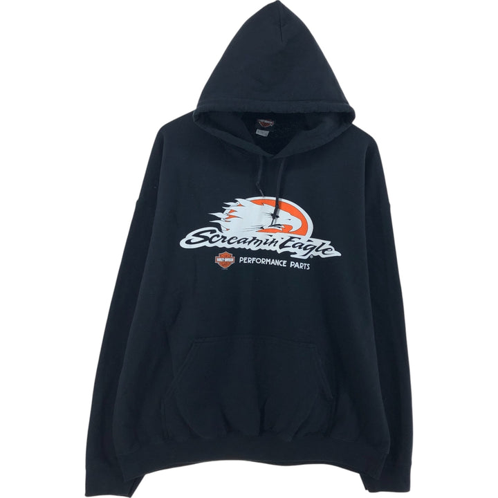 Harley-Davidson Sweatshirt Pullover Hoodie Men's XL cotton black type Vintage Second Hand