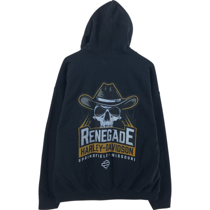 Harley-Davidson Sweatshirt Pullover Hoodie Men's XL cotton black type Vintage Second Hand