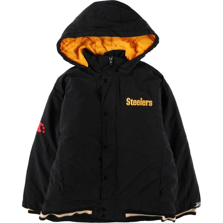 Reebok NFL PITTSBURGH STEELERS Pittsburgh Steelers padded hoodie puffer jacket women's XL equivalent /eaa508617