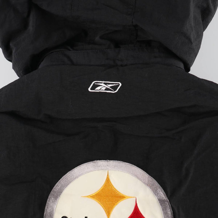 Reebok NFL PITTSBURGH STEELERS Pittsburgh Steelers padded hoodie puffer jacket women's XL equivalent /eaa508617