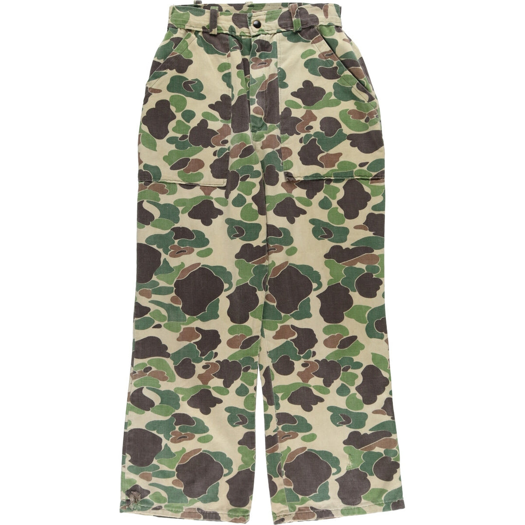 80'S Camouflage Pattern Duck Hunter Camo Baker Pants Women's M Size Vintage /eaa508661