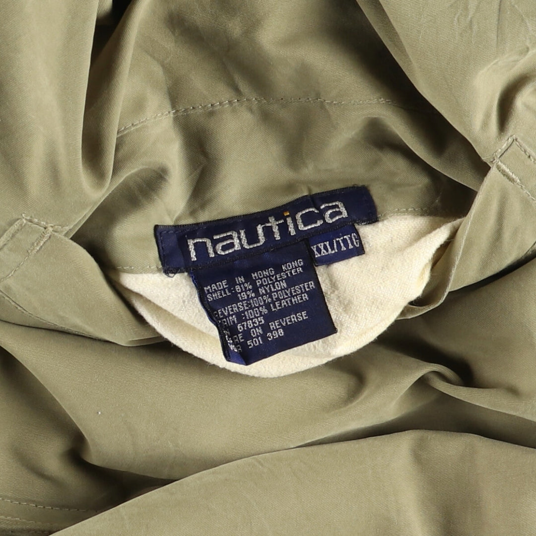 90'S NAUTICA Leather Collar Reversible Swing Top Sports Jacket Men's XXL Vintage /eaa508666