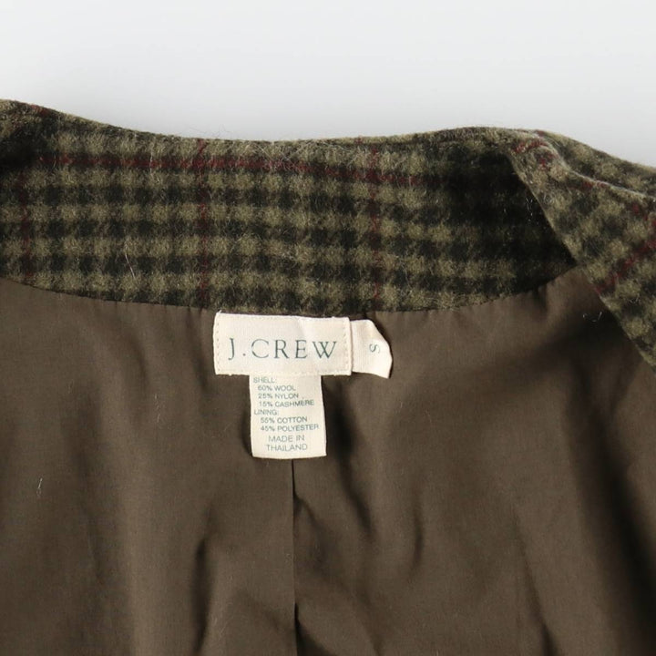 90'S J.Crew Gun Club Check Open Front Wool Vest Men's S Size Vintage /eaa508680