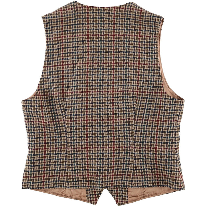 90'S Pendleton Gun Club Check Open Front Wool Vest Made in USA Men's L Size Vintage /eaa508681