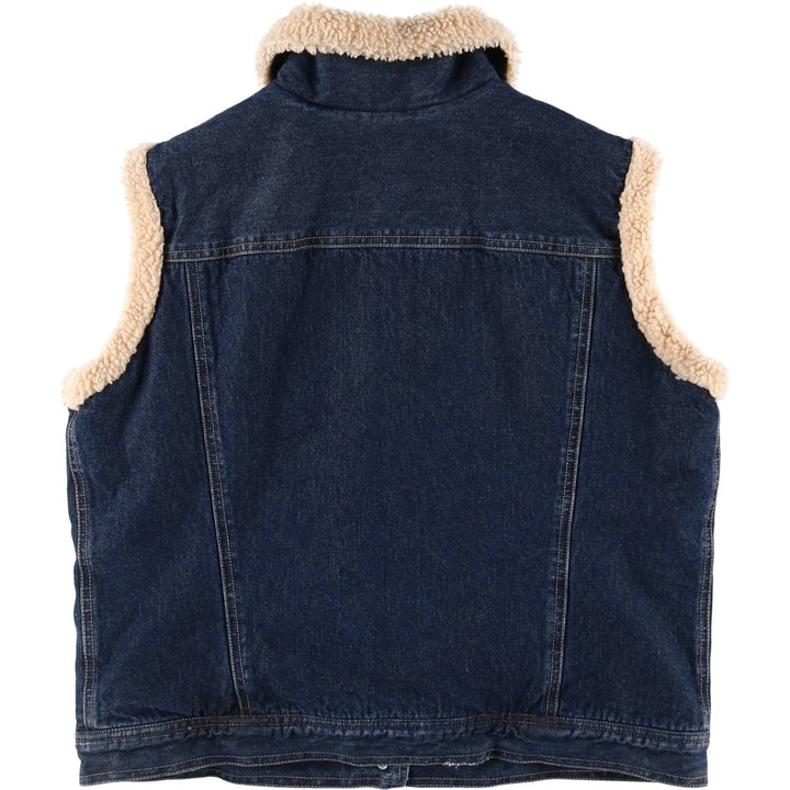 Liz Claiborne Denim Boa Vest Women's Size L /eaa508691