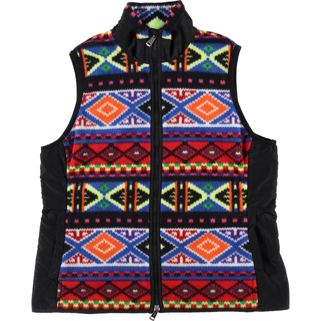 Ralph Lauren L-RL LAUREN ACTIVE All-over Fair Isle Pattern Fleece Vest, Women's M size / eaa508692