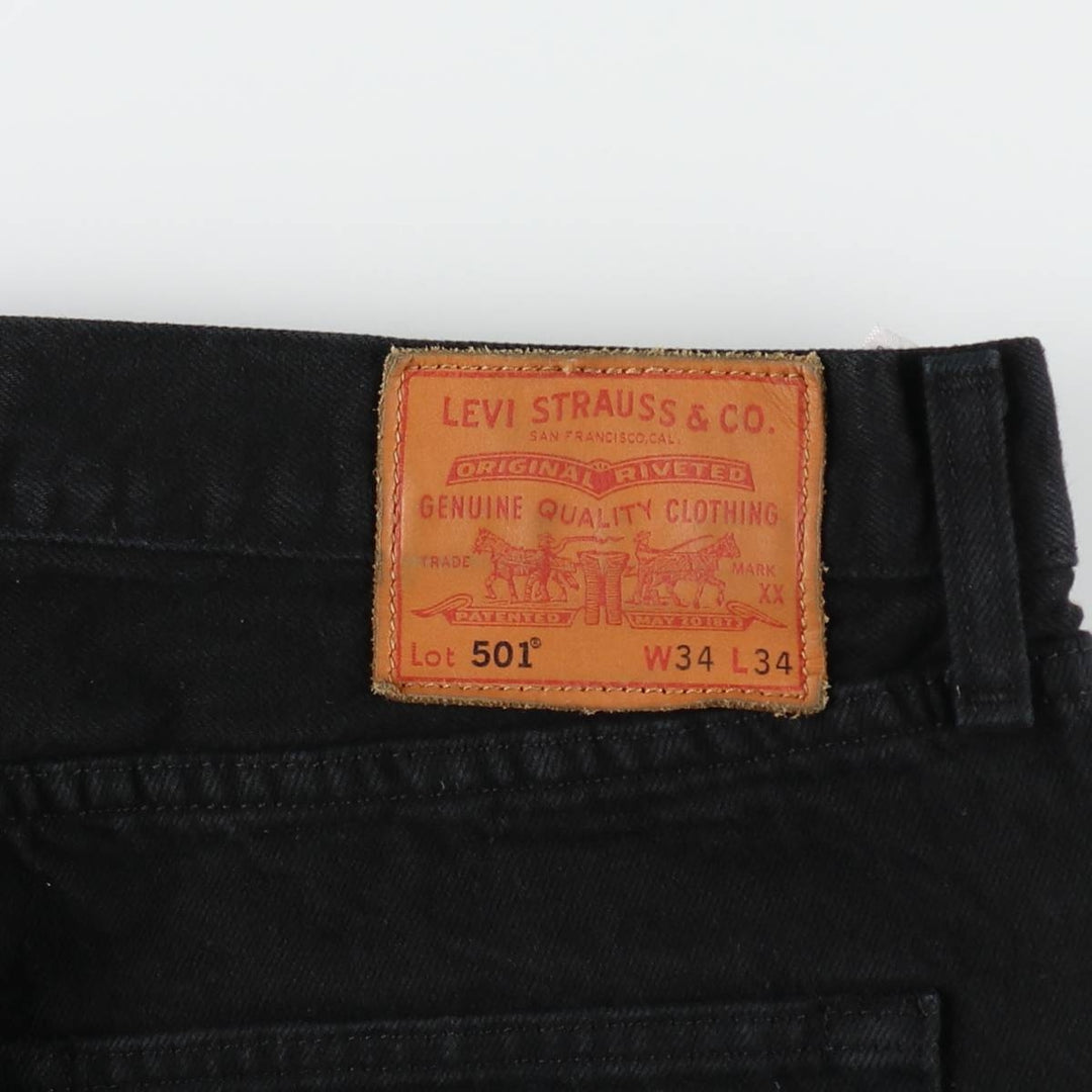 Levi's 501 Black Denim Straight Denim Pants Men's W35 equivalent / eaa508724