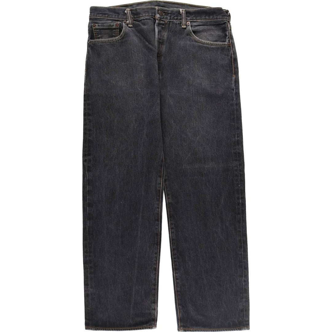 Levi's Levi's 501 Yarn-dyed Black Denim Straight Denim Pants Men's W35 equivalent / eaa508725