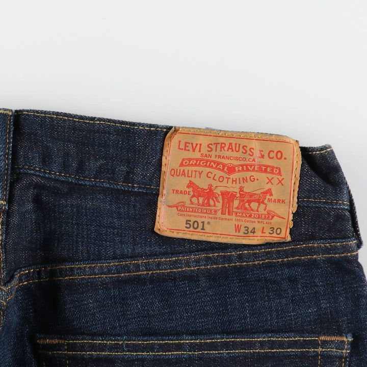 Levi's 501 dark blue straight denim pants for men, size W34 / eaa508733