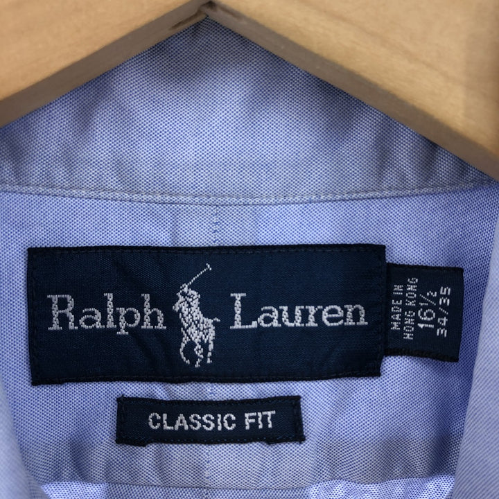 Ralph Lauren Classic Fit Long Sleeve Button Down Shirt, Men's Size L cotton Blue type light blue Vintage Second Hand