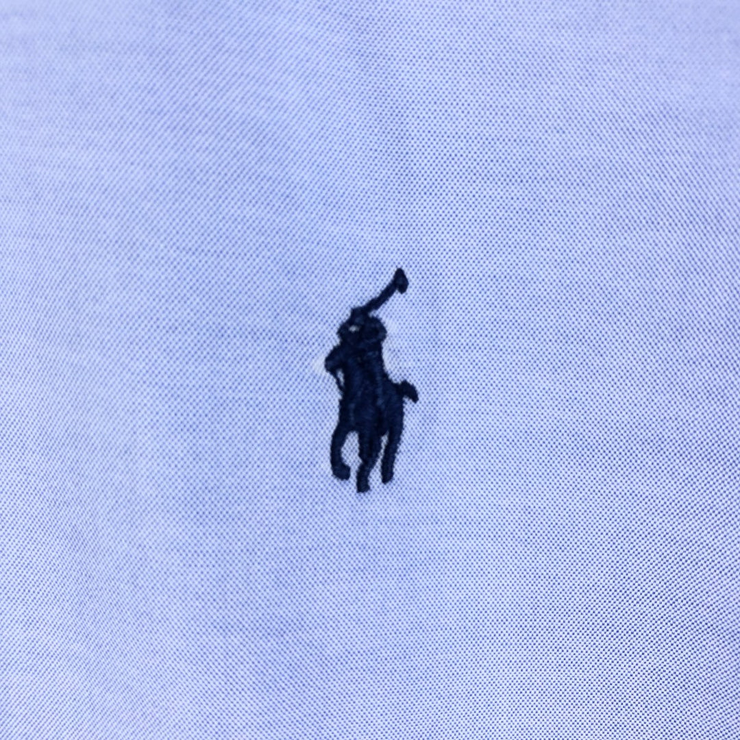 Ralph Lauren Classic Fit Long Sleeve Button Down Shirt, Men's Size L cotton Blue type light blue Vintage Second Hand