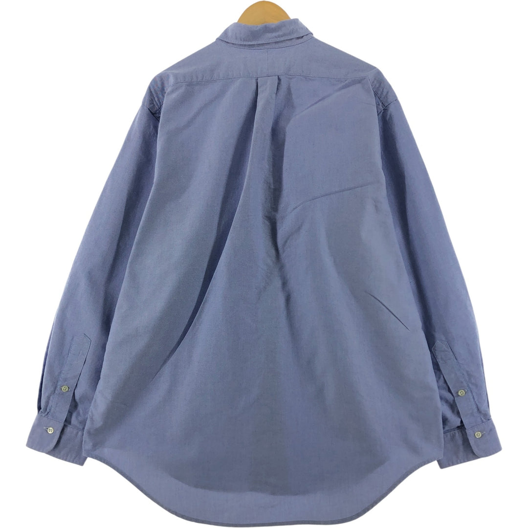 Ralph Lauren long sleeve button down shirt, men's XL size cotton Blue type light blue Vintage Second Hand