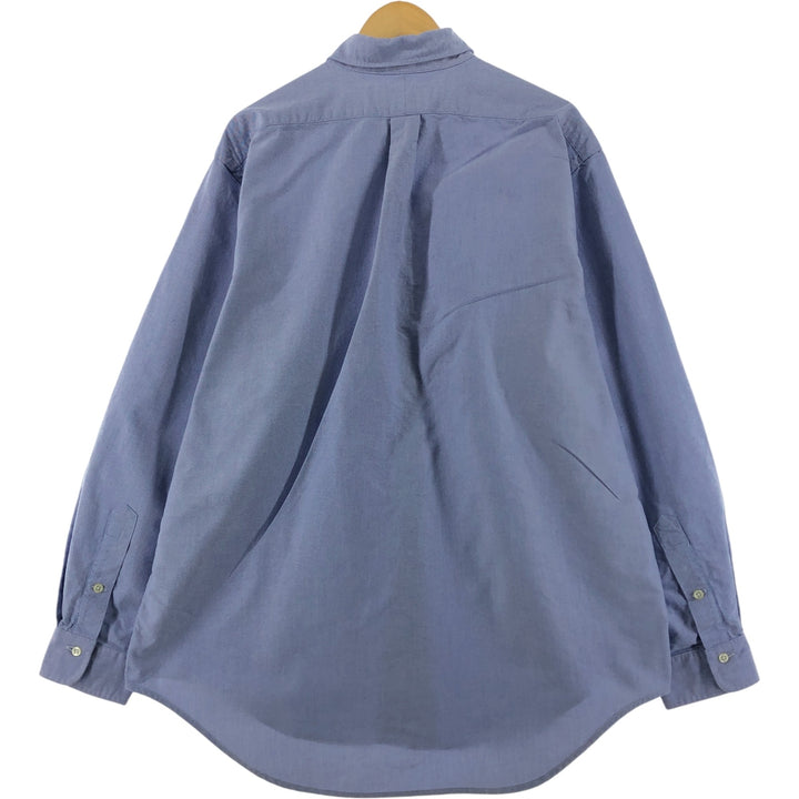 Ralph Lauren long sleeve button down shirt, men's XL size cotton Blue type light blue Vintage Second Hand